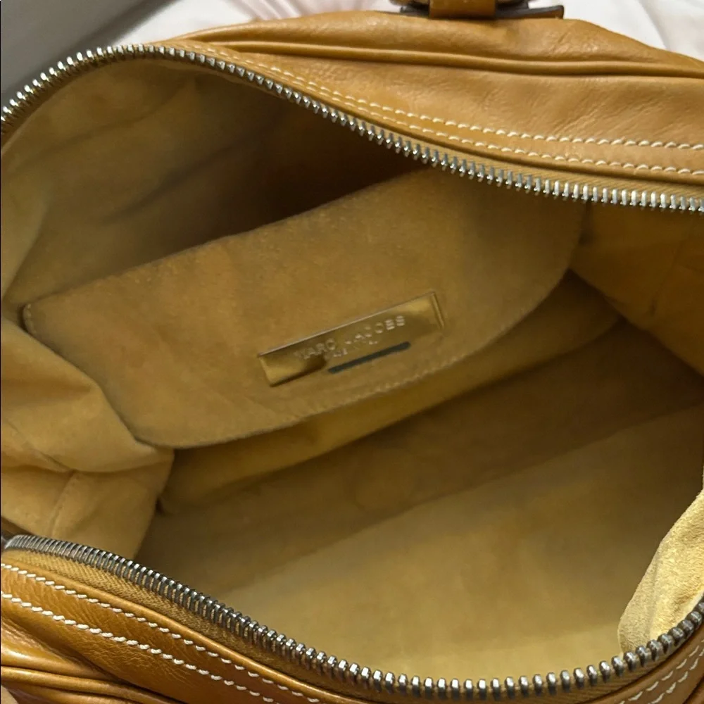 Marc Jacobs Camel color Leather Satchel with Silver Accents - Picture 11 of 12